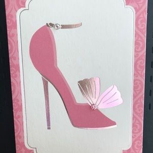 Hallmark Shoe blank notecards Swarovski crystals